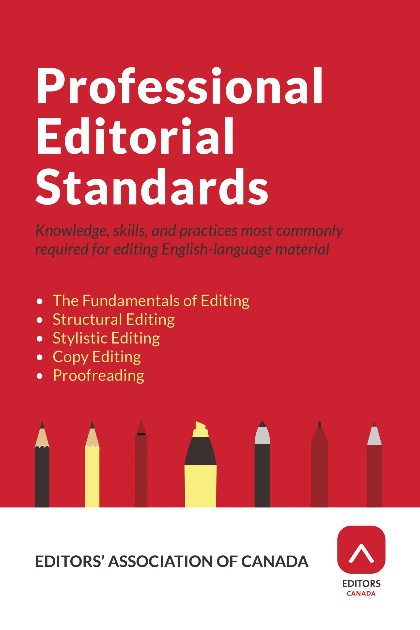 Cover of Editors Canada’s Professional Editorial Standards