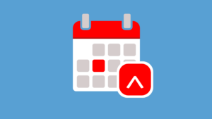 On a blue background, the Editors Canada caret logo appears in front of a white calendar page with one date highlighted in red.