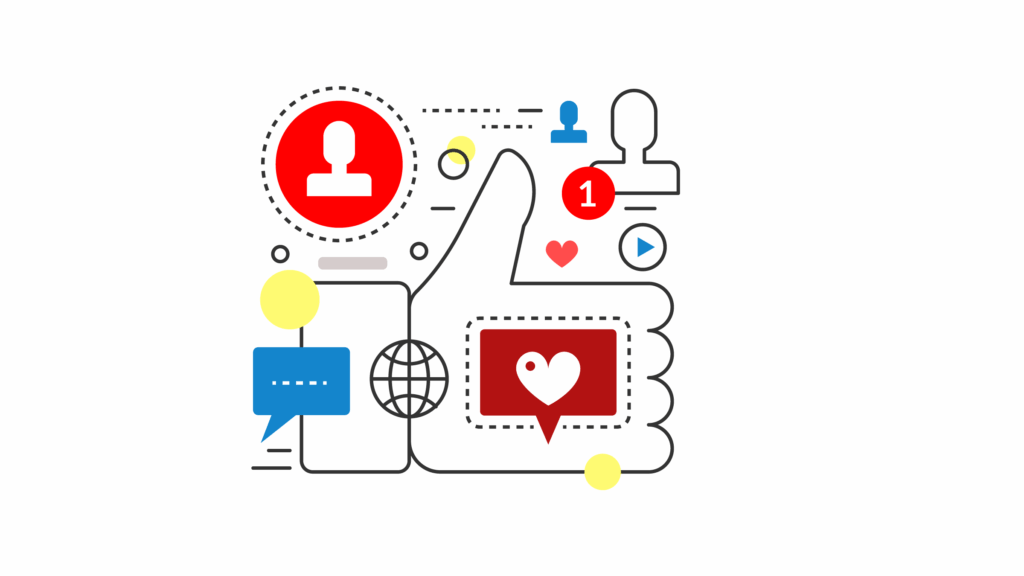Social media icons symbolizing networking, communication, and engagement on online platforms. (Copyright lembergvector © 123RF.com)