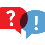 Two overlapping speech bubbles, one featuring a large exclamation point and the other a large question mark. (Copyright: artemstepanov © 123RF.com)